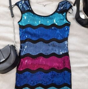 Forever 21 Sequined Mini Dress Like New